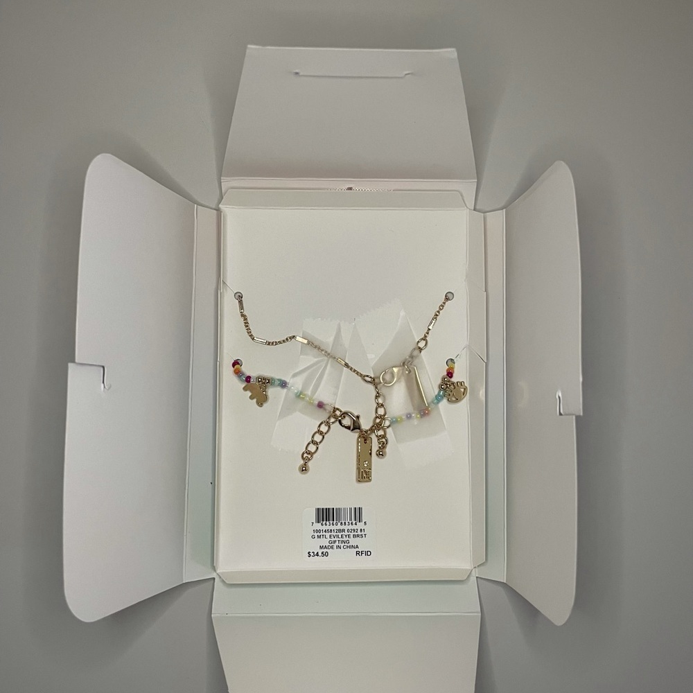 INC International Concepts Evil Eye Mixed Bead and Charms 2 Pc Bracelet Set - Picture 14 of 15